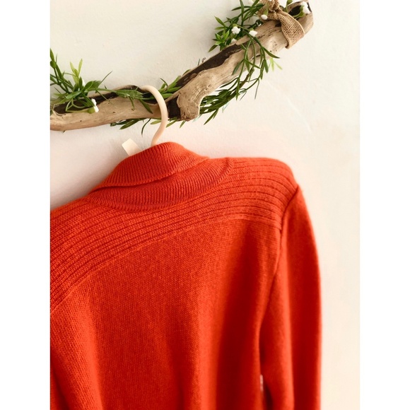 Vintage Carrot Orange Buttoned Sweater - Picture 5 of 5